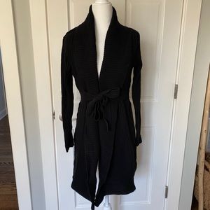 Old Navy Maternity Black Tie Sweater Coat Small